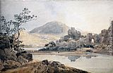 George Canvas Paintings - Castle Conway (after Sir George Beaumont)